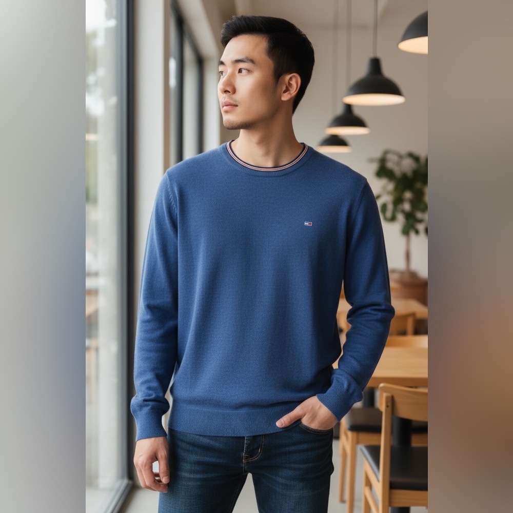 Tommy Hilfiger Blue Crewneck Sweater